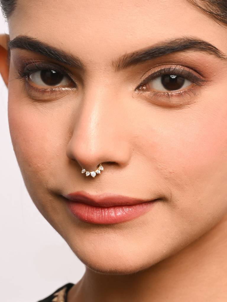 Crown Cz Septum Nose Ring : EVNP4135
