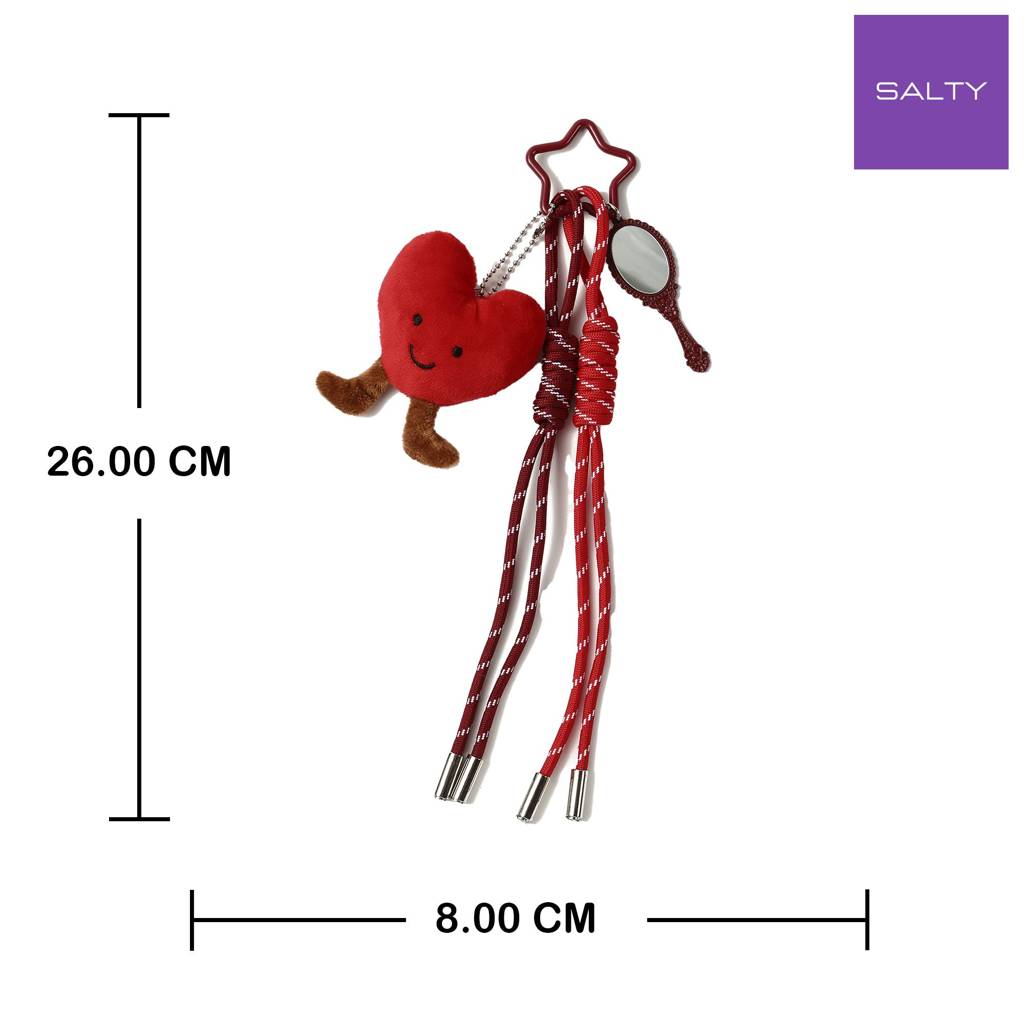 Love Bag Heart Purse Charm : C-BG-0038-RD