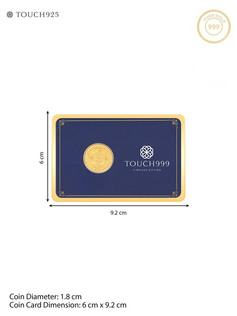 24K Pure 50 Mg Rose Star Relief Gold Coin : LTGC21