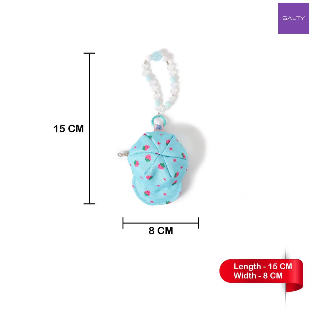 Mini Cap Pouch Charm For Bags : C-BG-0075-BU-DPK