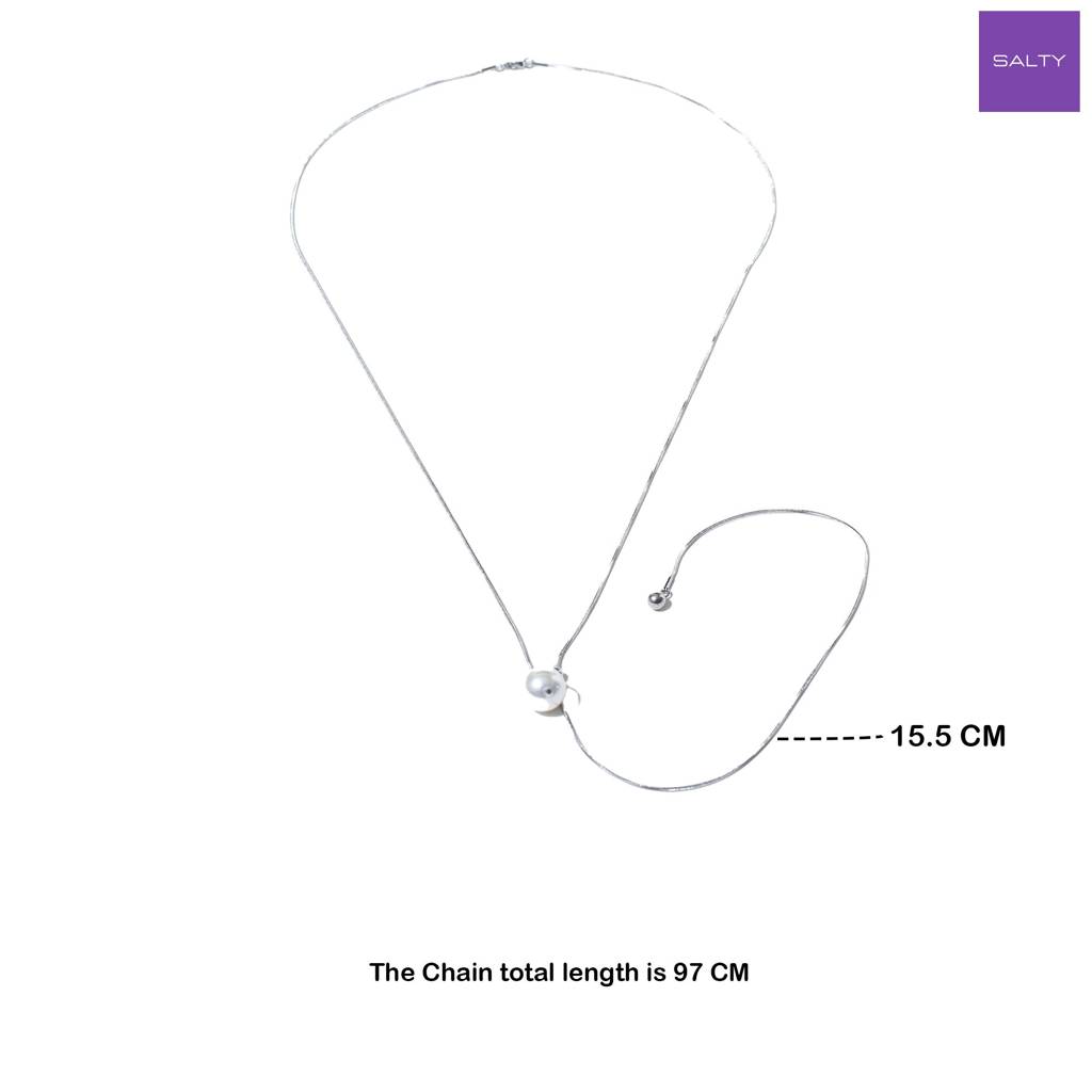 Elegant Silver Swirl Tassel Chain : NS12476