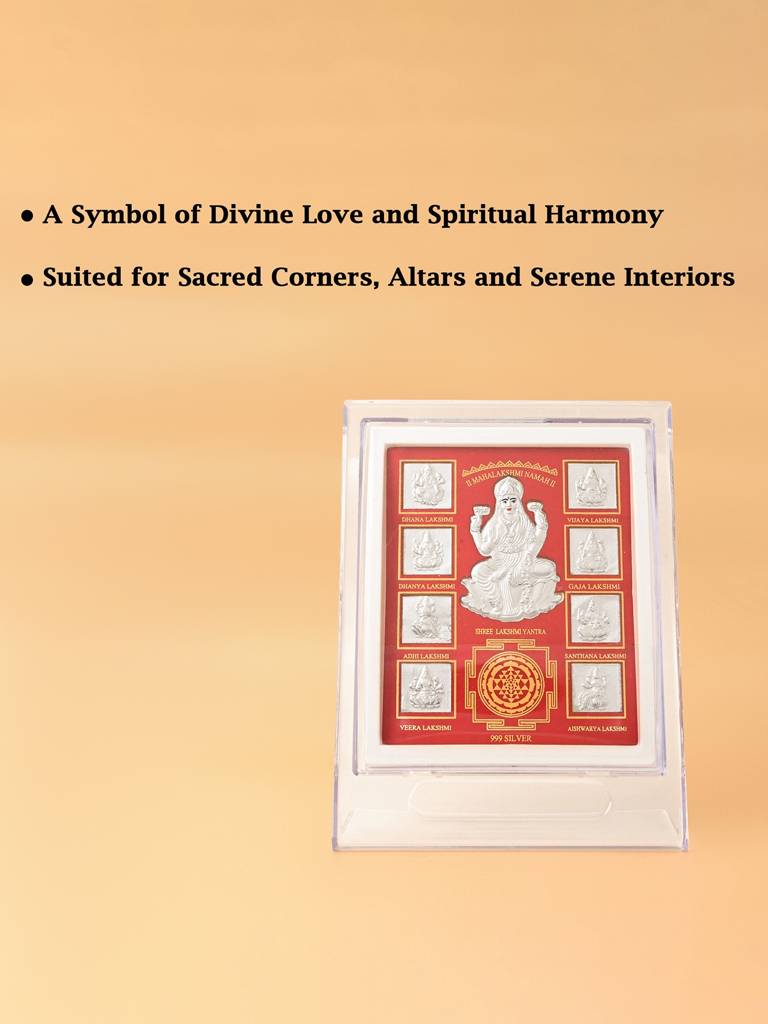 999 Silver Ashta Lakshmi Yantra : BOGFT252