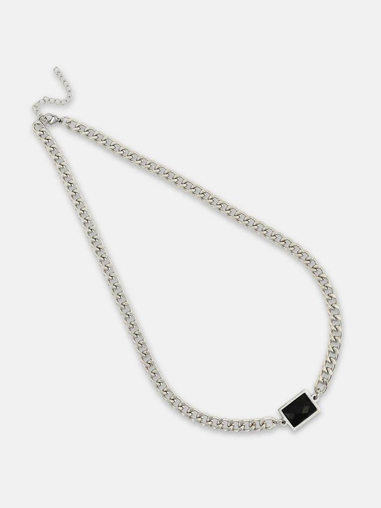 Men'S The Block Pendant Necklace - Metallic Silver : FAPD1178