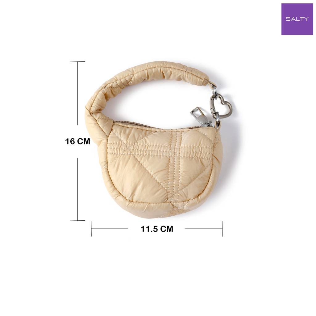 Mini Quilted Puff Bag Charm : C-BG-0091-LWH