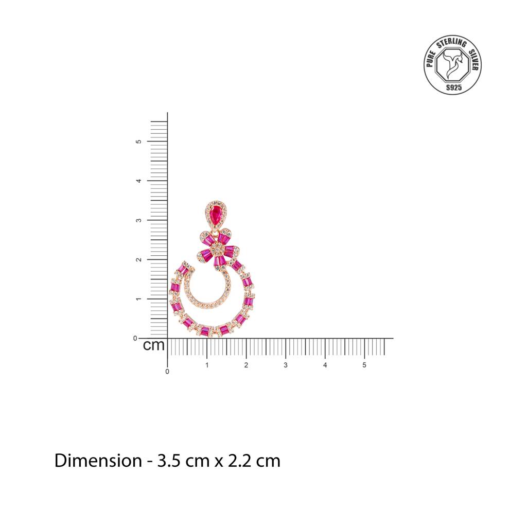 Gulabi Glam Hoops : TREBJX0020Rose