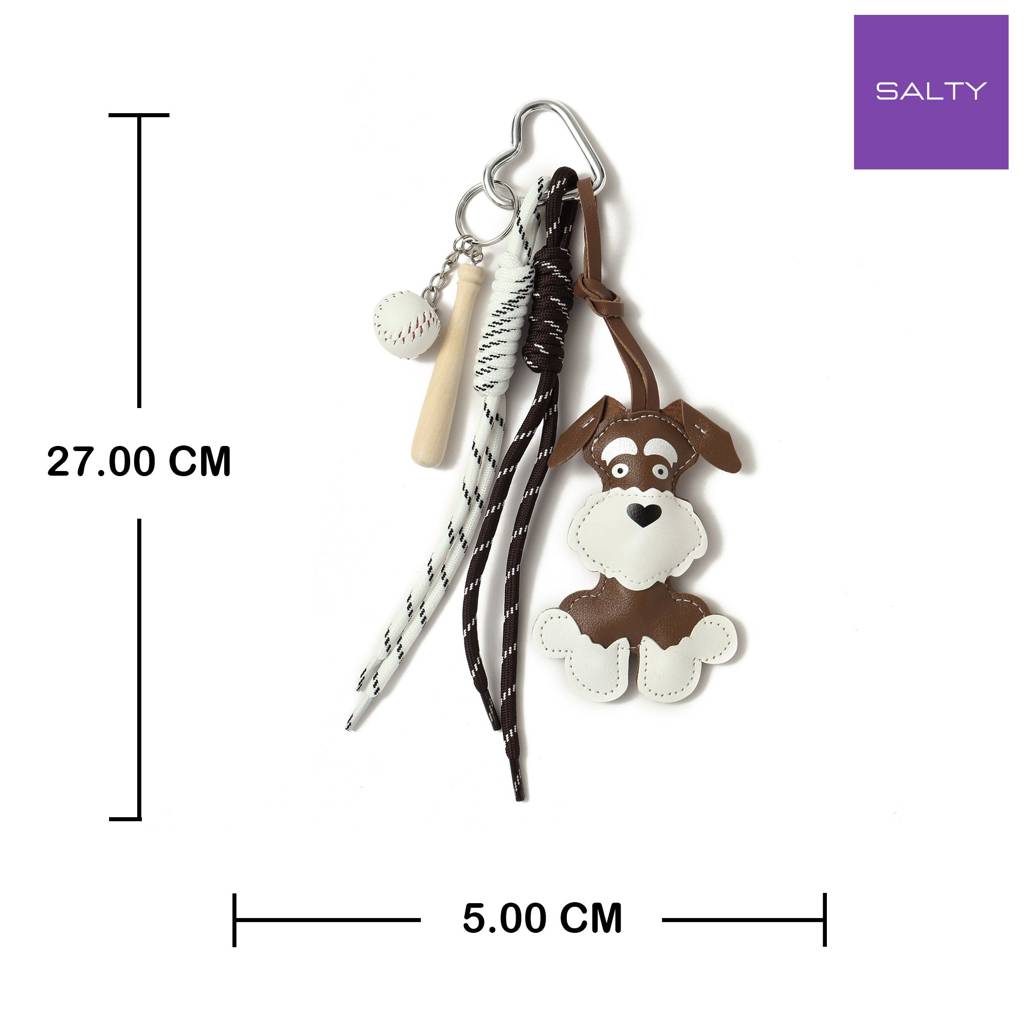 Cute Leather Harajuku Puppy Bag Charm : C-BG-0005-BR