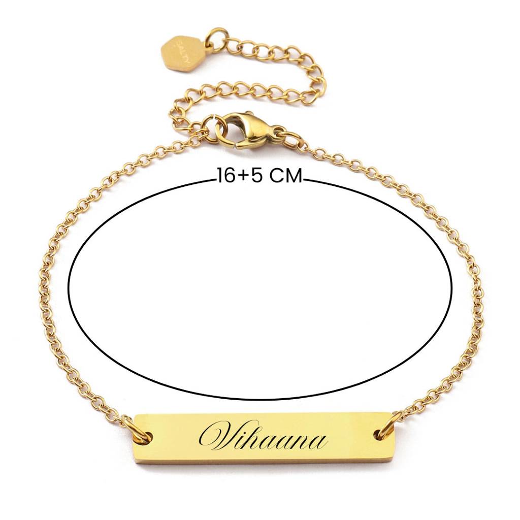 Golden Personalised Chic Bracelet : BS14207-G