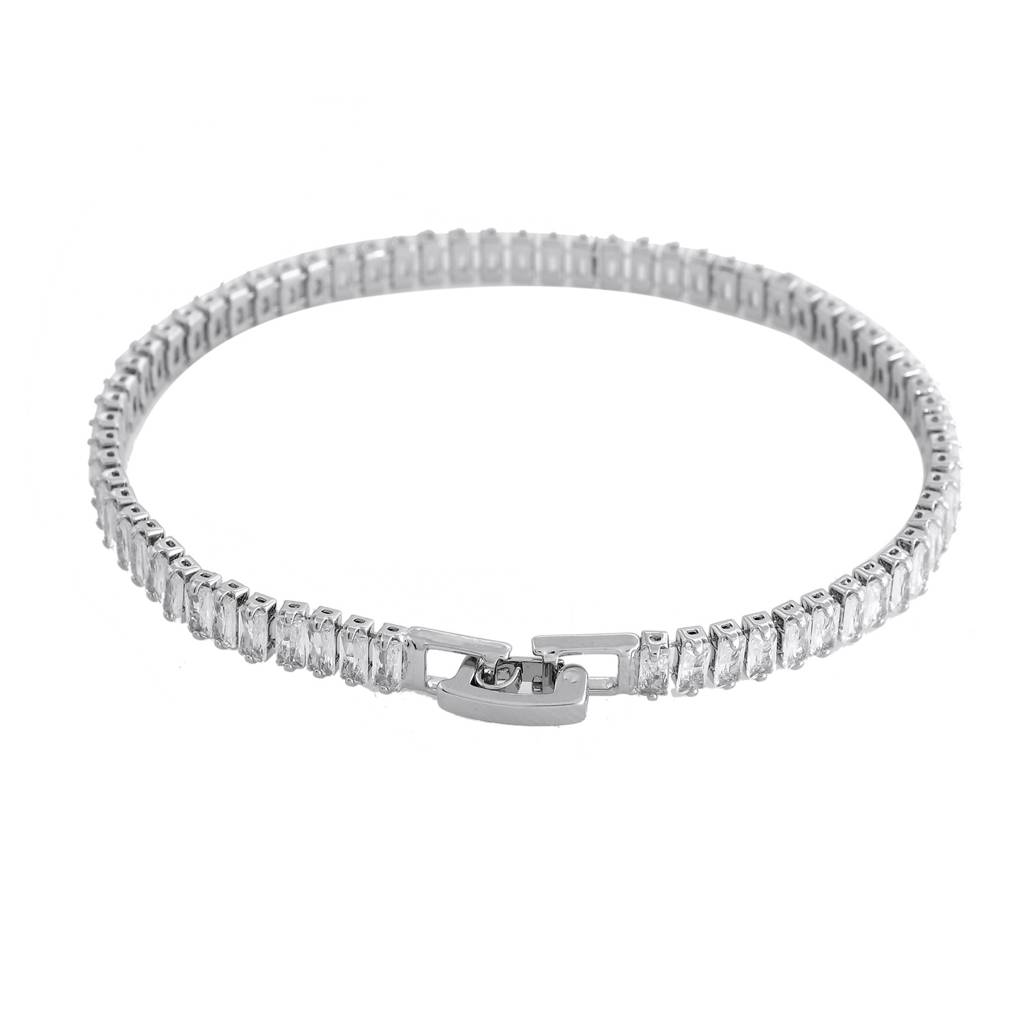 Sparkling Elegance Eternal Crystal American Diamond Tennis Bracelet : 8905124552607
