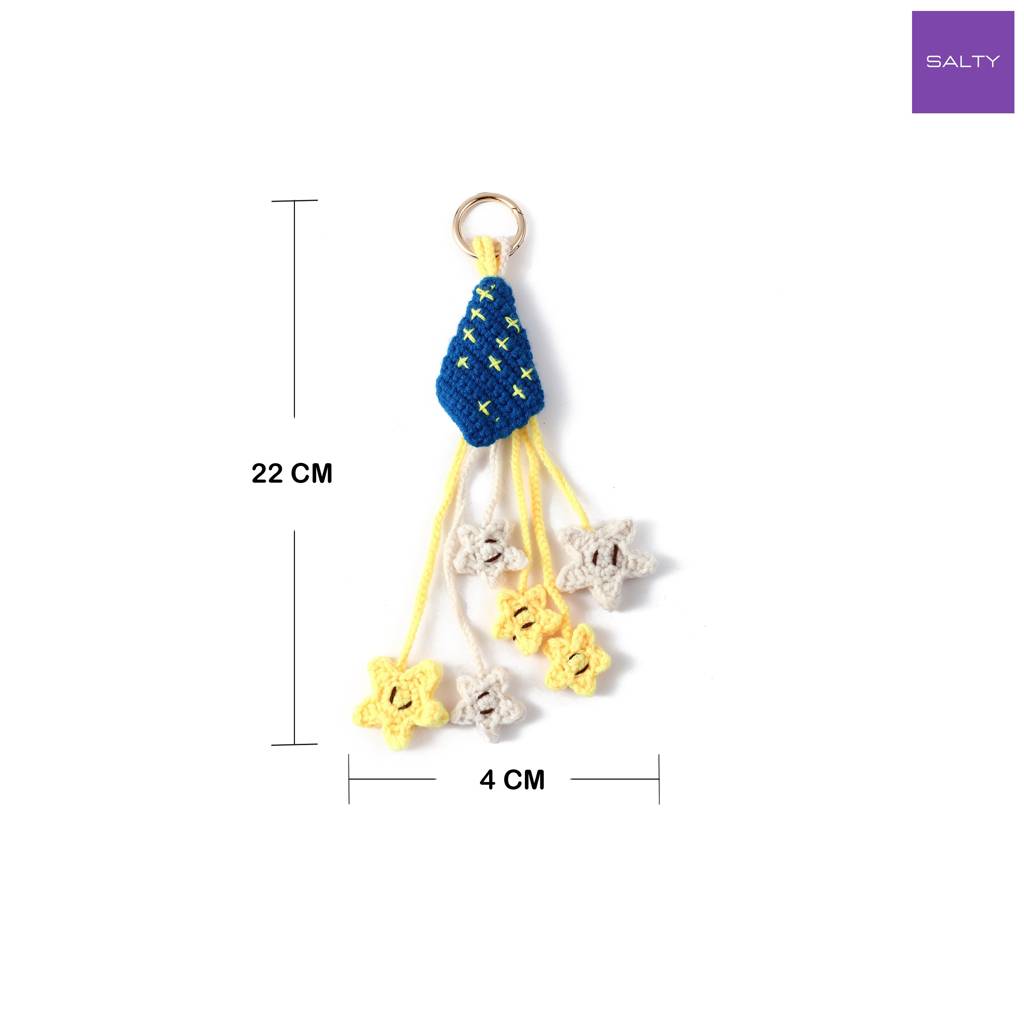 Winter Starrynight Bag Charm : C-BG-0084-BU-YL