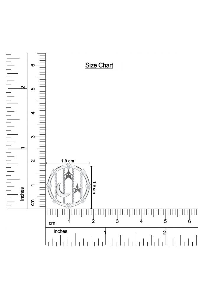 925 Sterling Silver Celestial Dream Catcher Moissanite Pendant With Chain : SILLUXP005_S