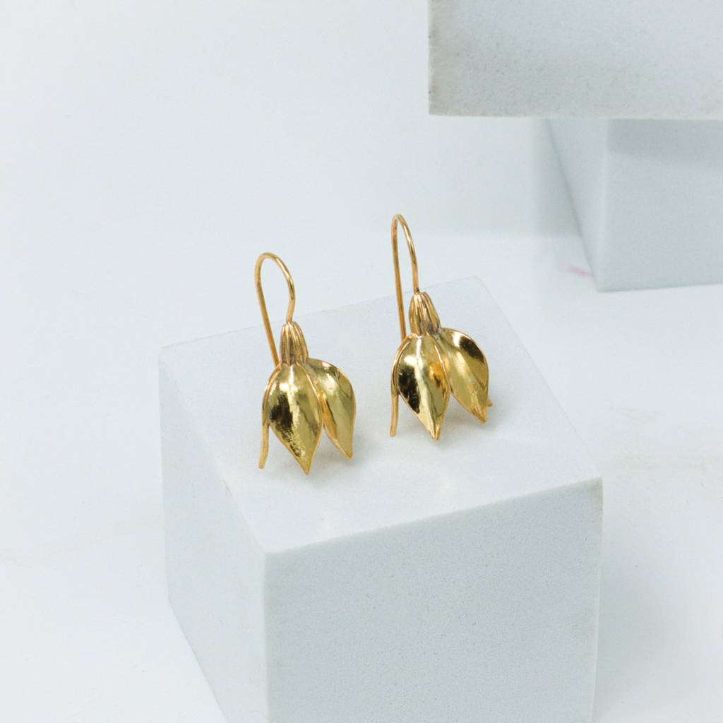 Summer Snowflake Earrings |  92.5 Silver | 22K Gold Plated : 68056983