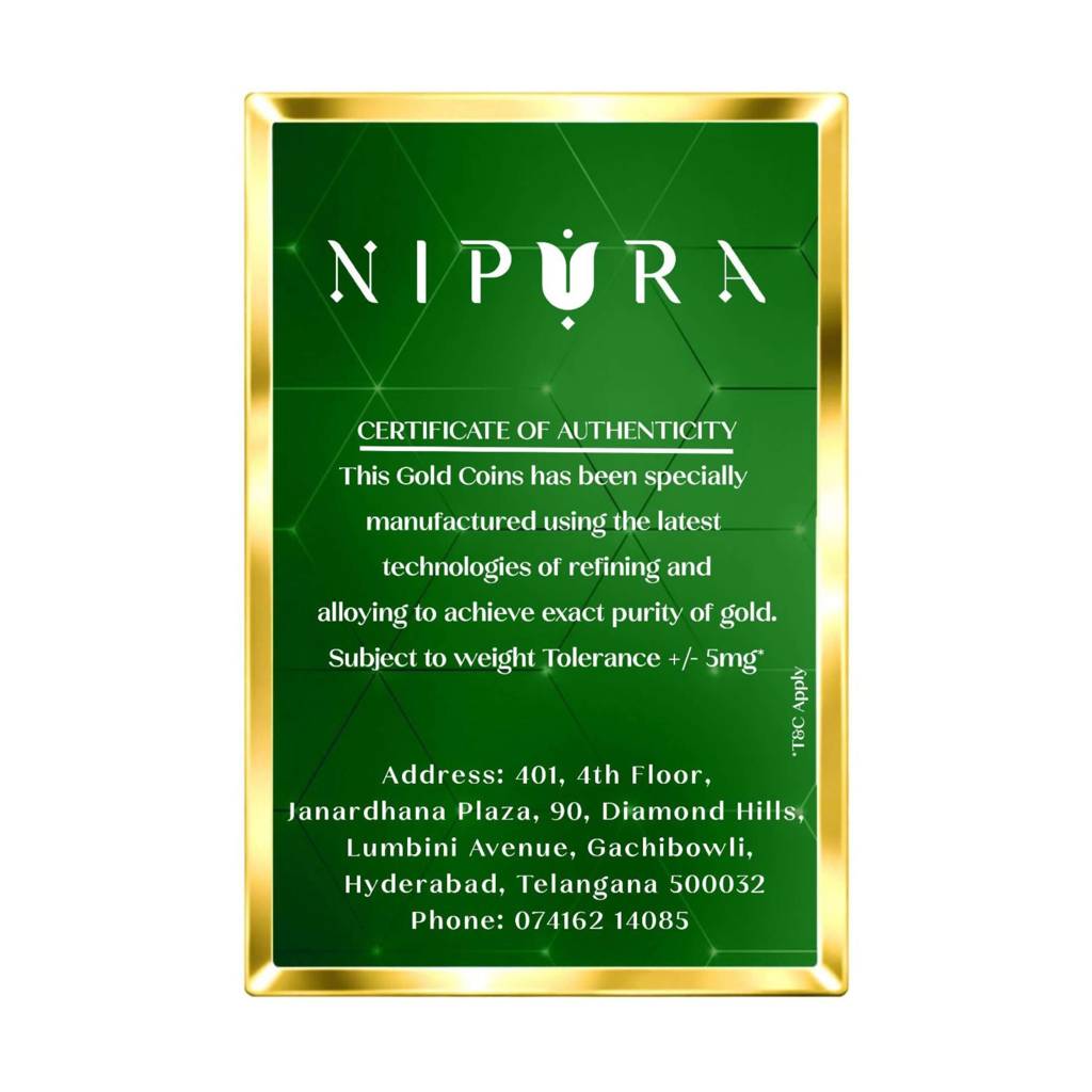 24Kt 999 Pure Gold Coin Ramadan Kareem Gift | 50Mg : NGCB01026004