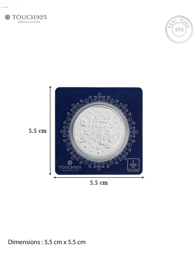 1G Happy Birthday 999 Silver Coin : BAC1060