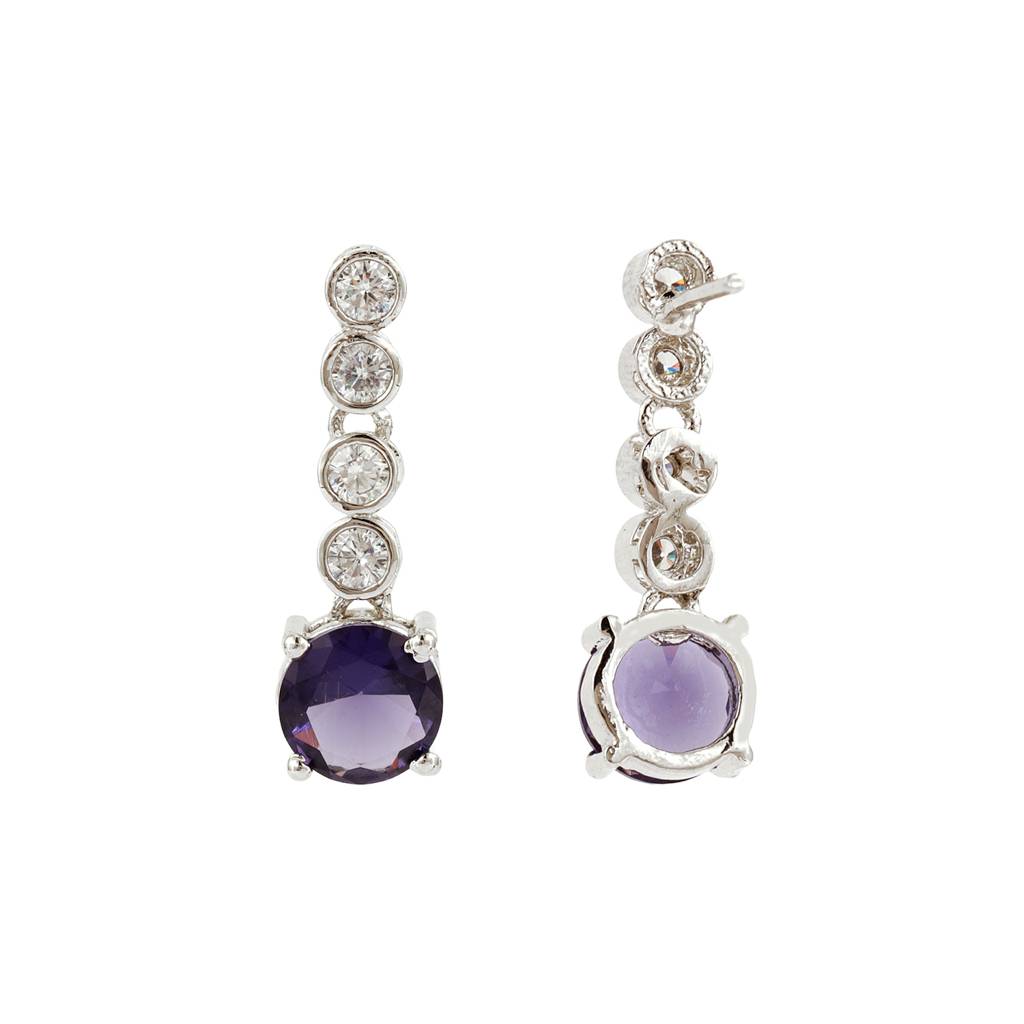 Sparkling Elegance Purple Cz Set : 8905124585087