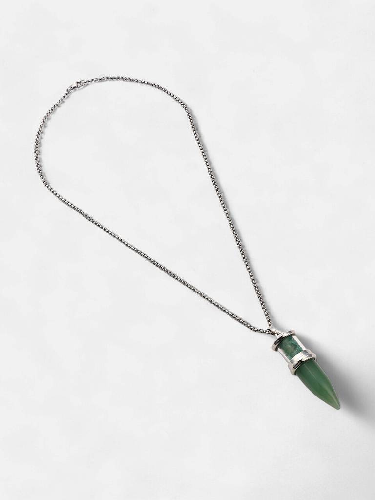 Men'S The Crystal Pendant Necklace - Jade Green : FAPD1105