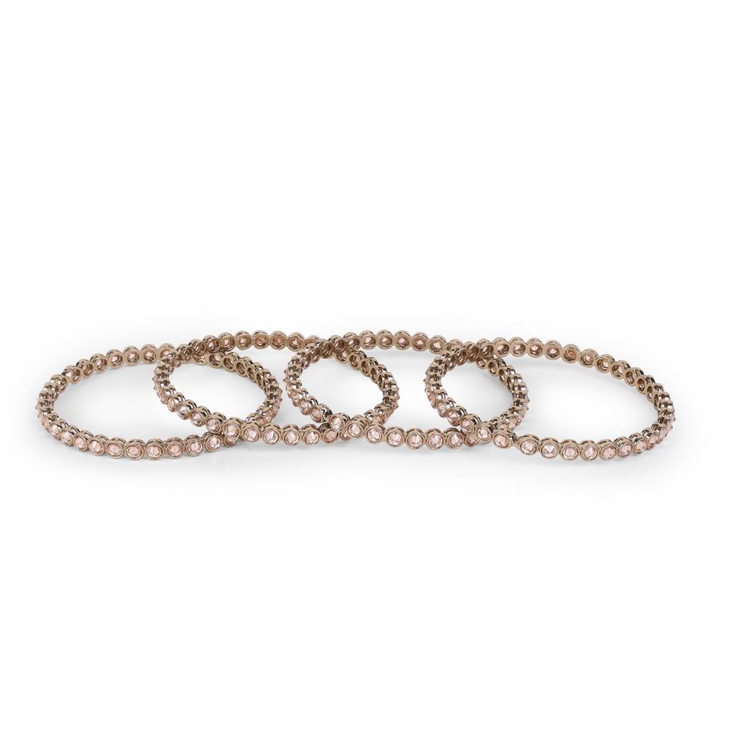 Delightful Brown Stone Antique Gold Plated Set Of 4 Bangles For Women : 6BG20_MD_22