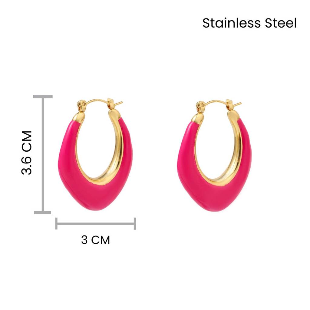 Ardent Pink Gold Earring : ES13374-G-PNK