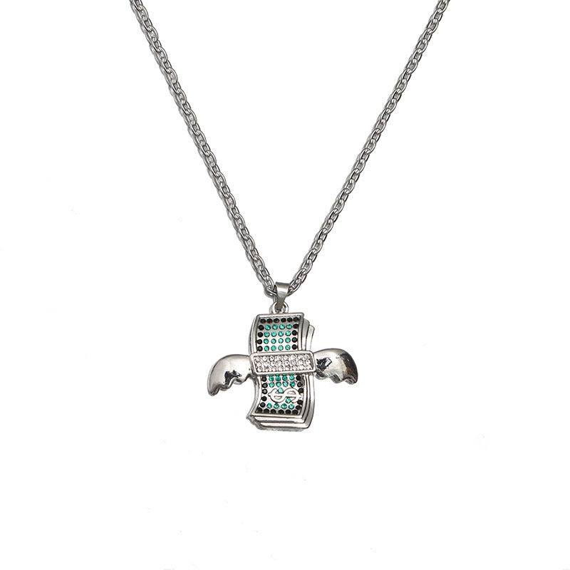 Flying Dollar Chain - Silver : MN1S0554