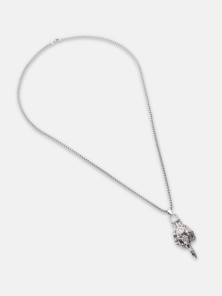 Men'S The Skelly Pendant Necklace - Metallic Silver : FAPD1142