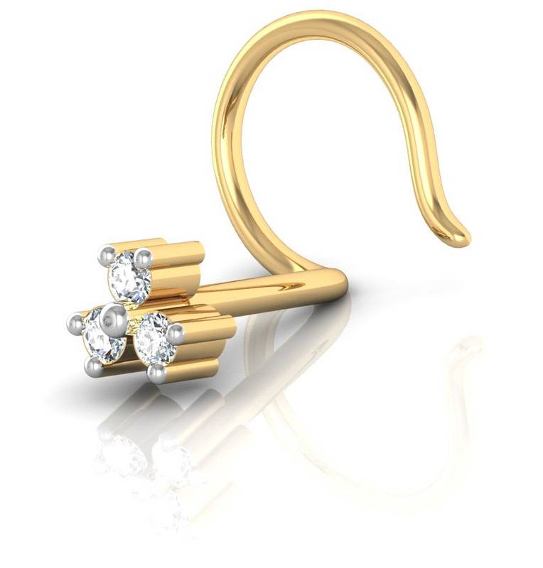 Avsar 9K Bis Hallmarked | Nosepin For Women/Girls |  Avno005 : AVNO005YC