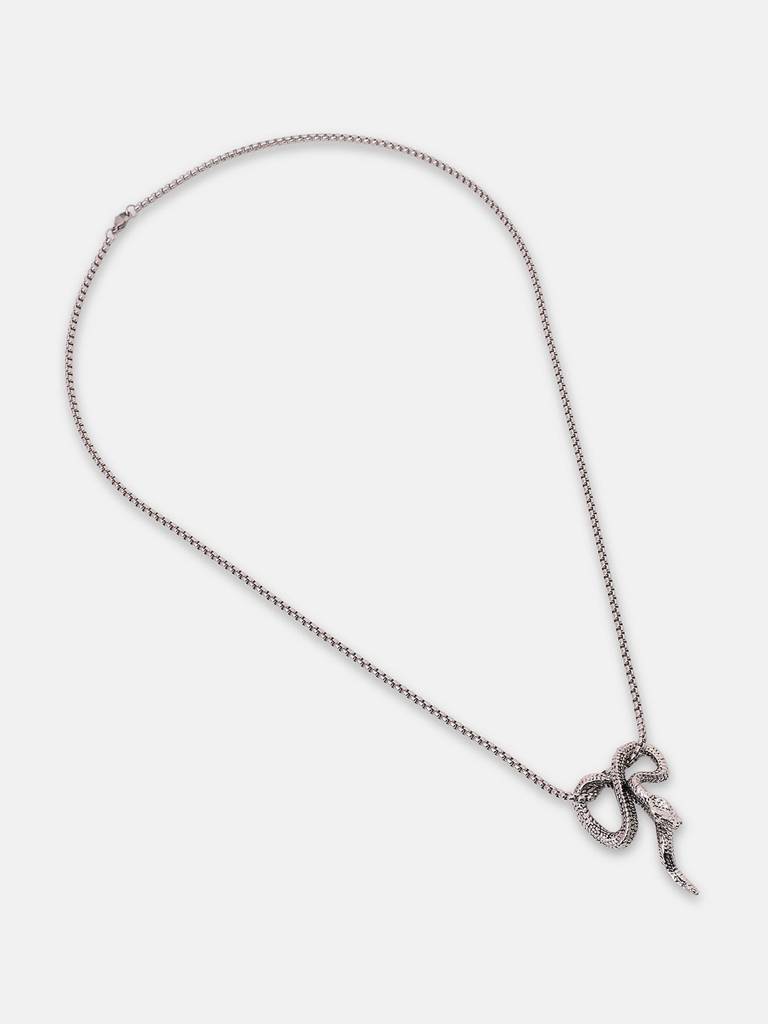 Men'S The Serpent Pendant Necklace - Metallic Silver : FAPD1159