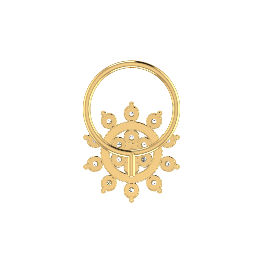 Avsar 9K Bis Hallmarked | Nosepin For Women/Girls |  Avno128 : AVNO128YC