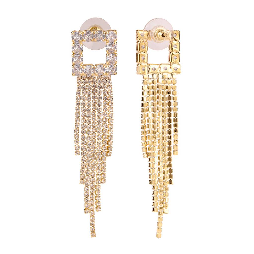 Korean Bling Golden Hour Sparkle Earrings : 8905124563825