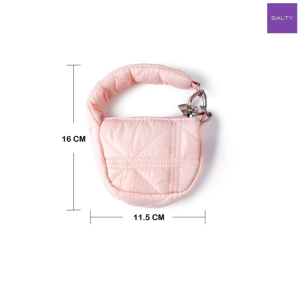 Mini Quilted Puff Bag Charm : C-BG-0091-PK