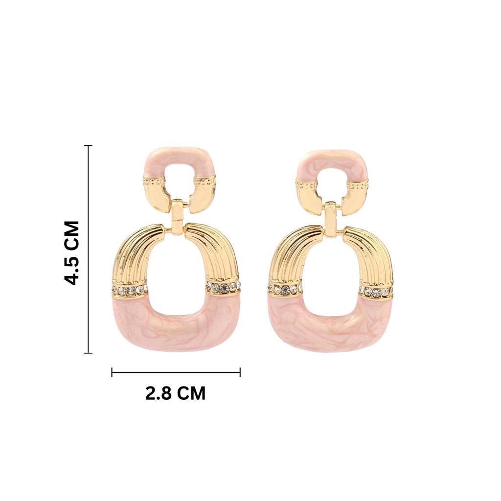 Mauve Luxury Gold Earring : ES13405-G-PNK