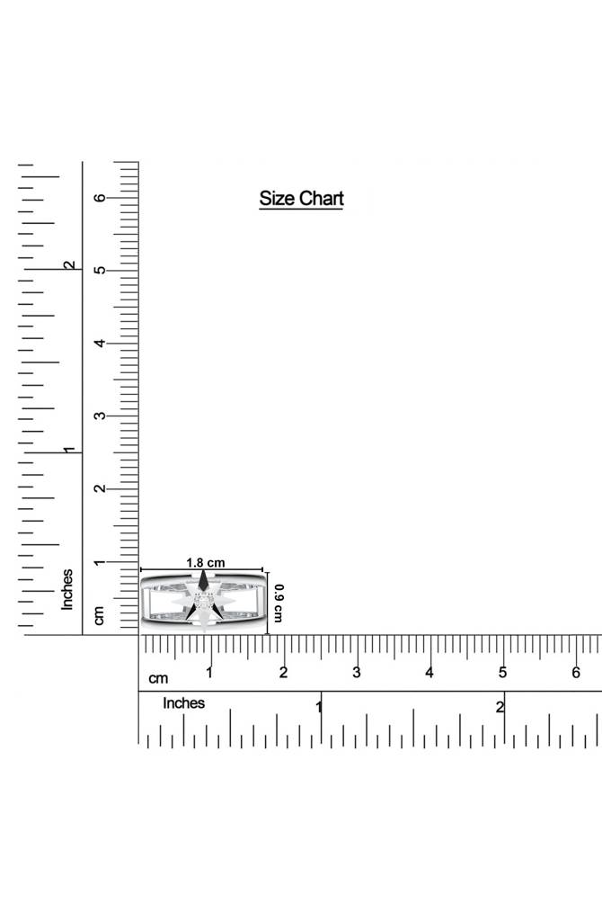 North Star Moissanite Adjustable Ring In 925 Sterling Silver : SILLUXR003_S
