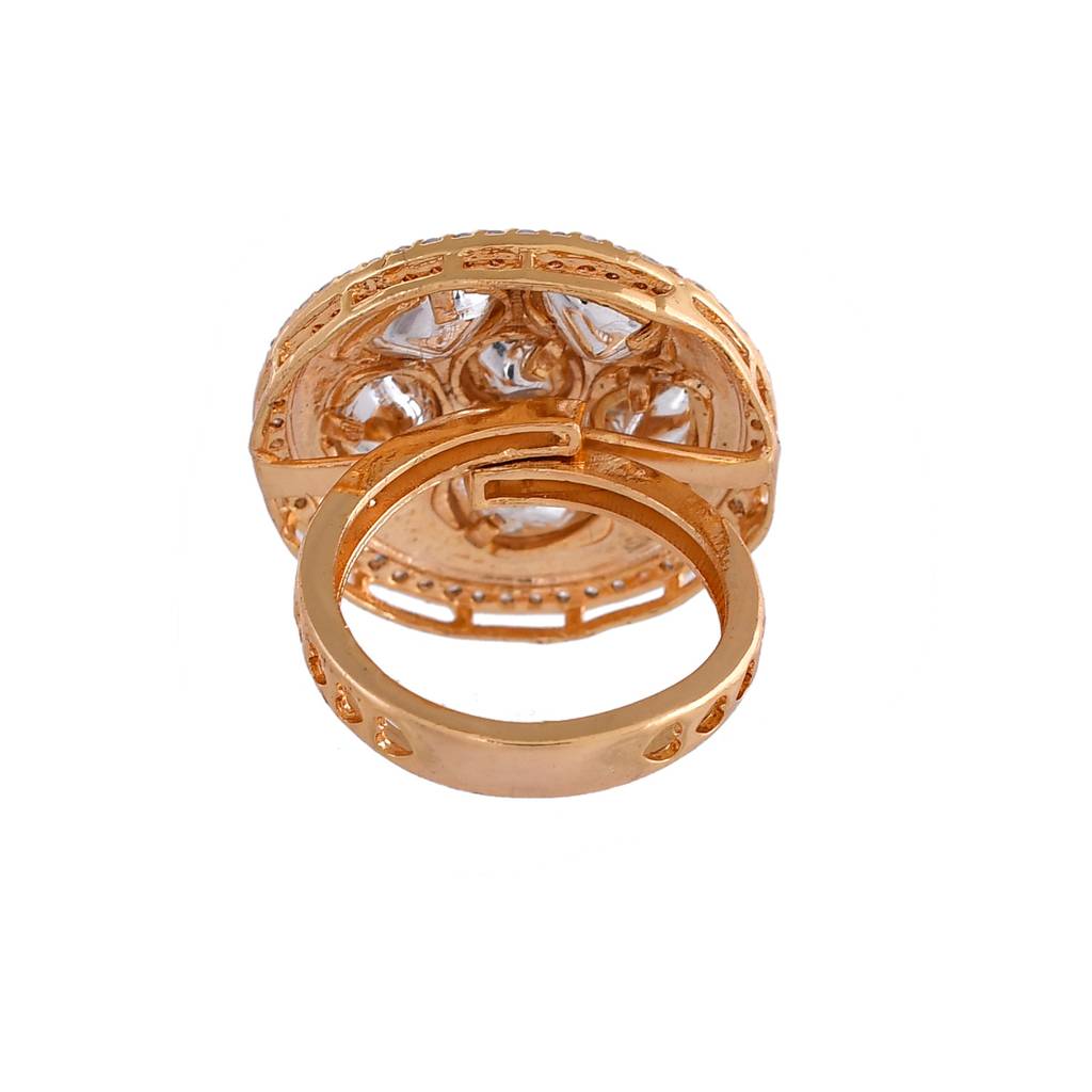 Kundan Elegance Queen Tara Green Ring : 8905124540307