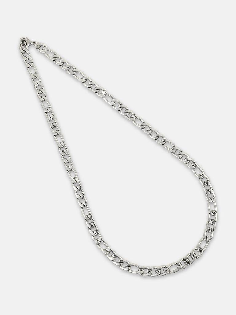 Men'S The Flatten-Link Chain Necklace - Metallic Silver : FANC1207