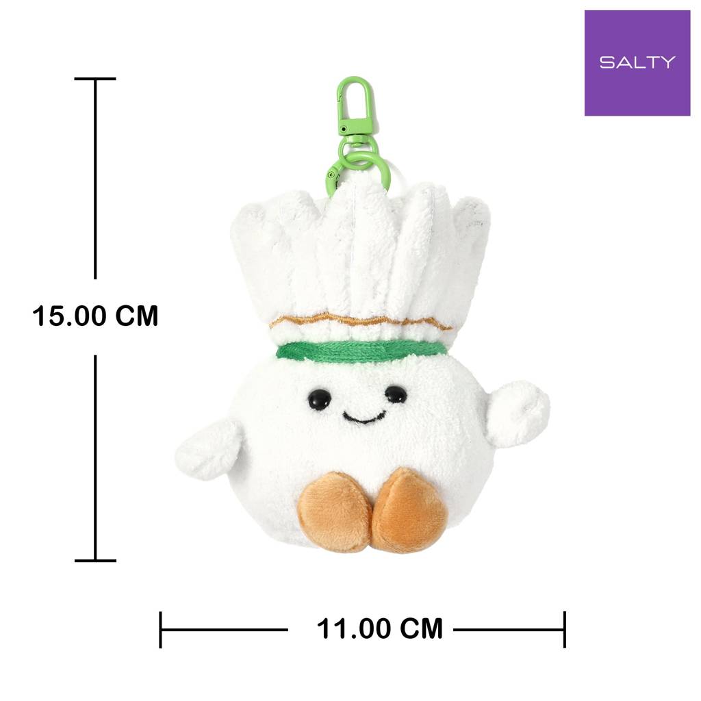 Cute Plush Shuttlecock Bag Charm : C-BG-0031-WH