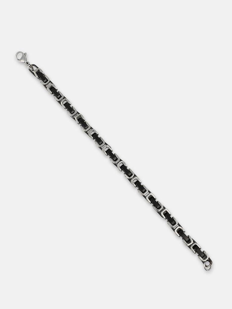 Men'S The Cycle Link Bracelet - Onyx Black : FABR1225