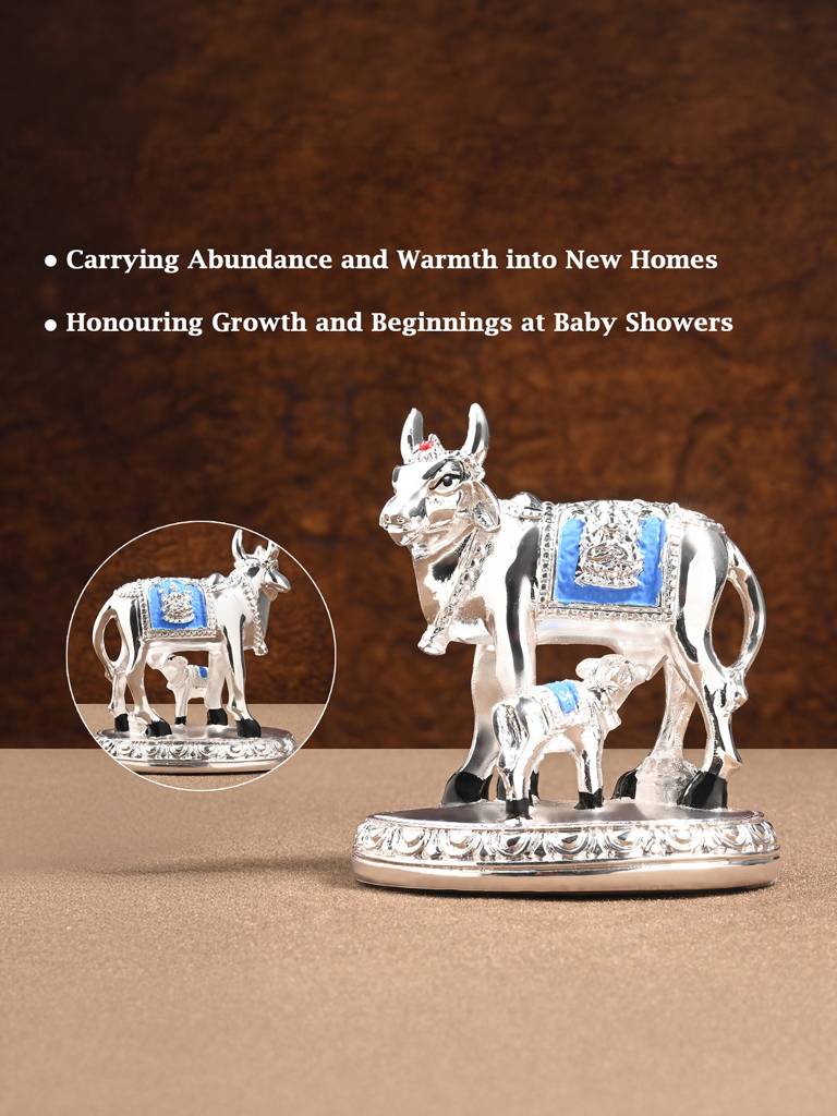 999 Silver Kamdhenu Showpiece : AZGFT227