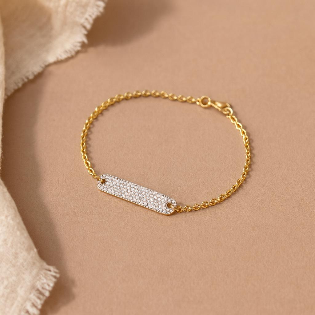 Pave Bar Chain Bracelet : BRA_PAVEBA_GV71_1266