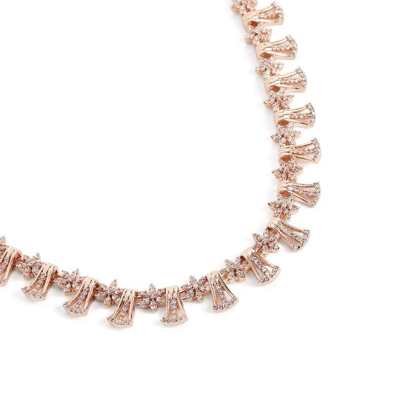 Dazzling Bell Shape Cz Necklace Set For Women|Perfect For Occasion Wear : AD-894-RGWENKER