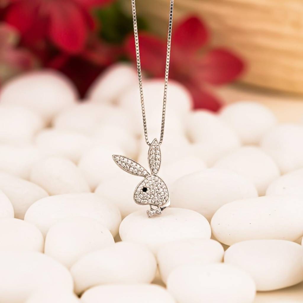 ZALKARI Silver Cz Bunny Charm Pendant · Eternz
