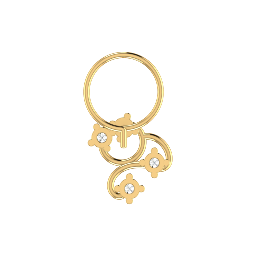 Avsar 9K Bis Hallmarked | Nosepin For Women/Girls |  Avno054 : AVNO054YC