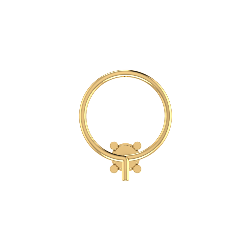 Avsar 9K Bis Hallmarked | Nosepin For Women/Girls |  Avno091 : AVNO091YC