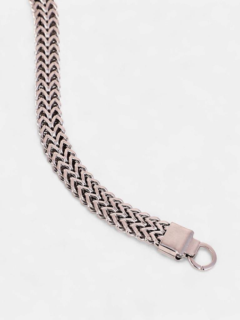 Men'S The Sleek-Mesh Chain Bracelet - Metallic Silver : FABR1326