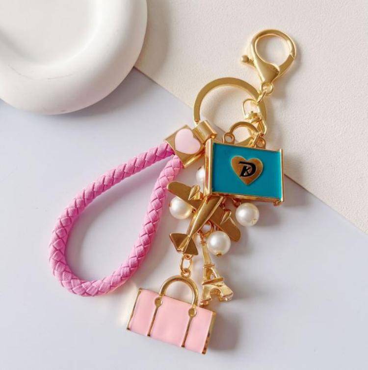 Travel-Themed Bag Charm : C-BG-0064-G-PK