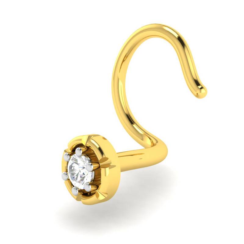 Avsar 9K Bis Hallmarked | Nosepin For Women/Girls |  Avno034 : AVNO034YC