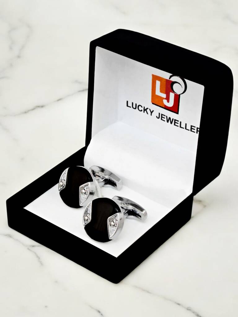 Men Jewellery Sleeve Button Cuff Shirt Button, Blazer Cufflinks Pair Set For Men. : 300-CHC4-1008B-BL-S