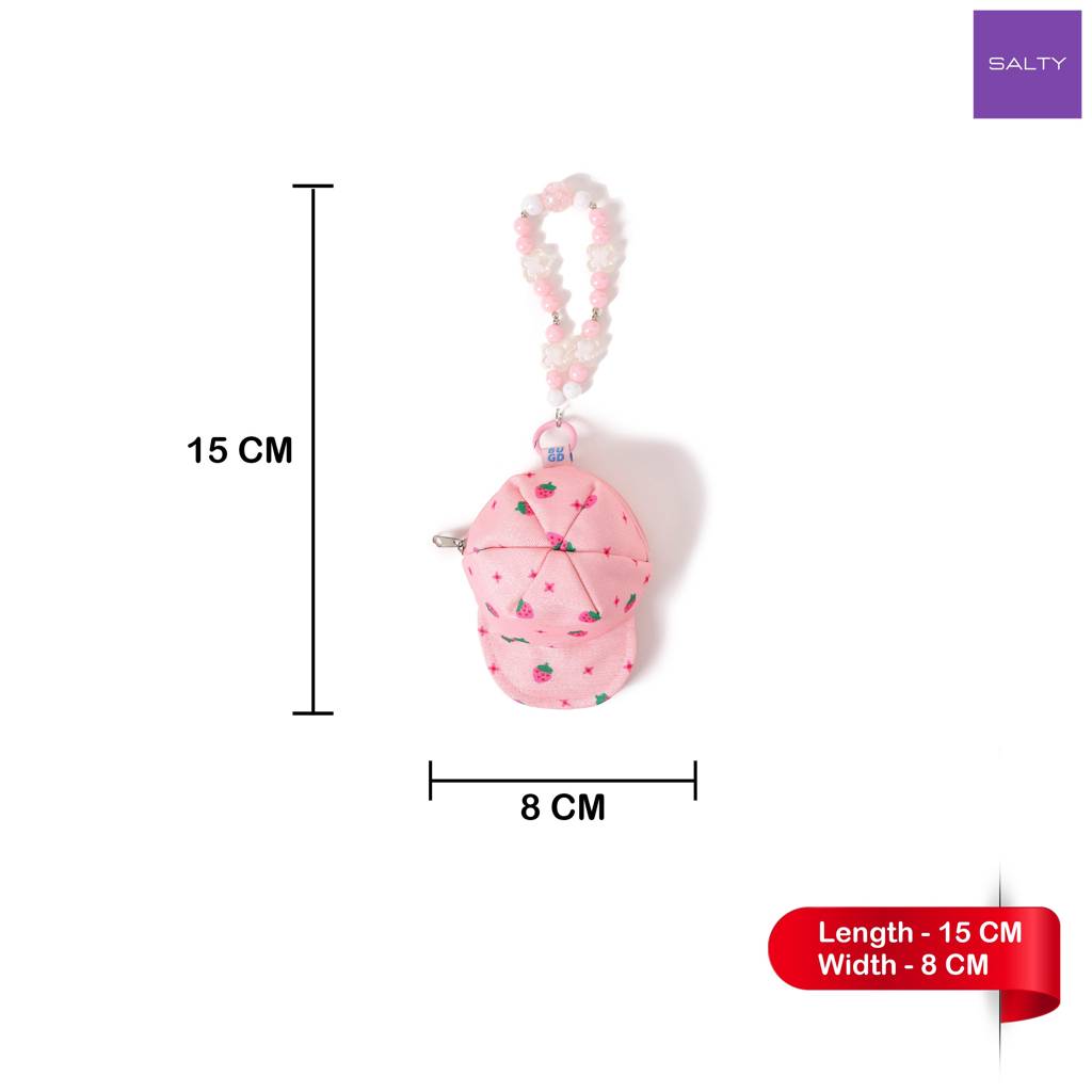 Mini Cap Pouch Charm For Bags : C-BG-0075-PK-DPK