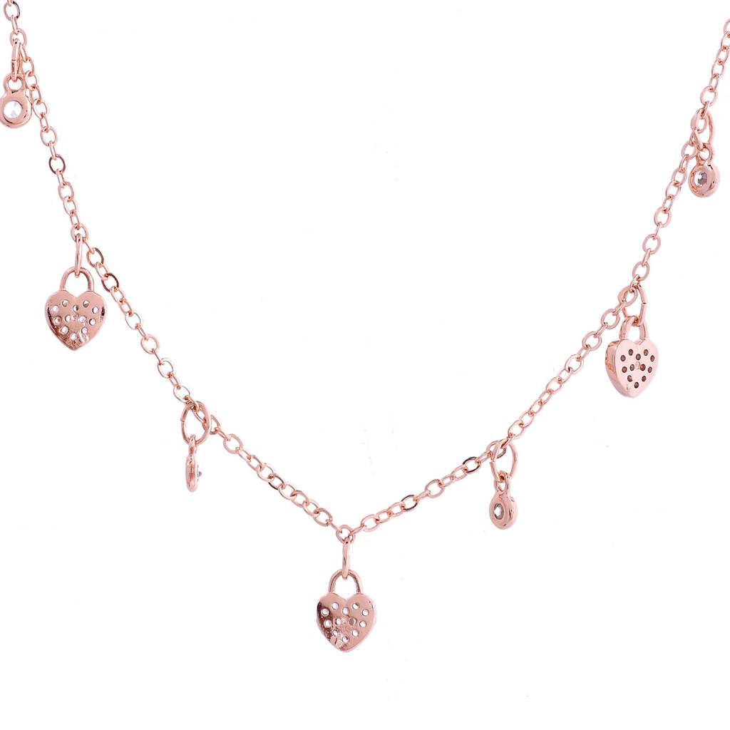 Sparkling Elegance Heart Of Joy Charm Necklace : 8905124552683