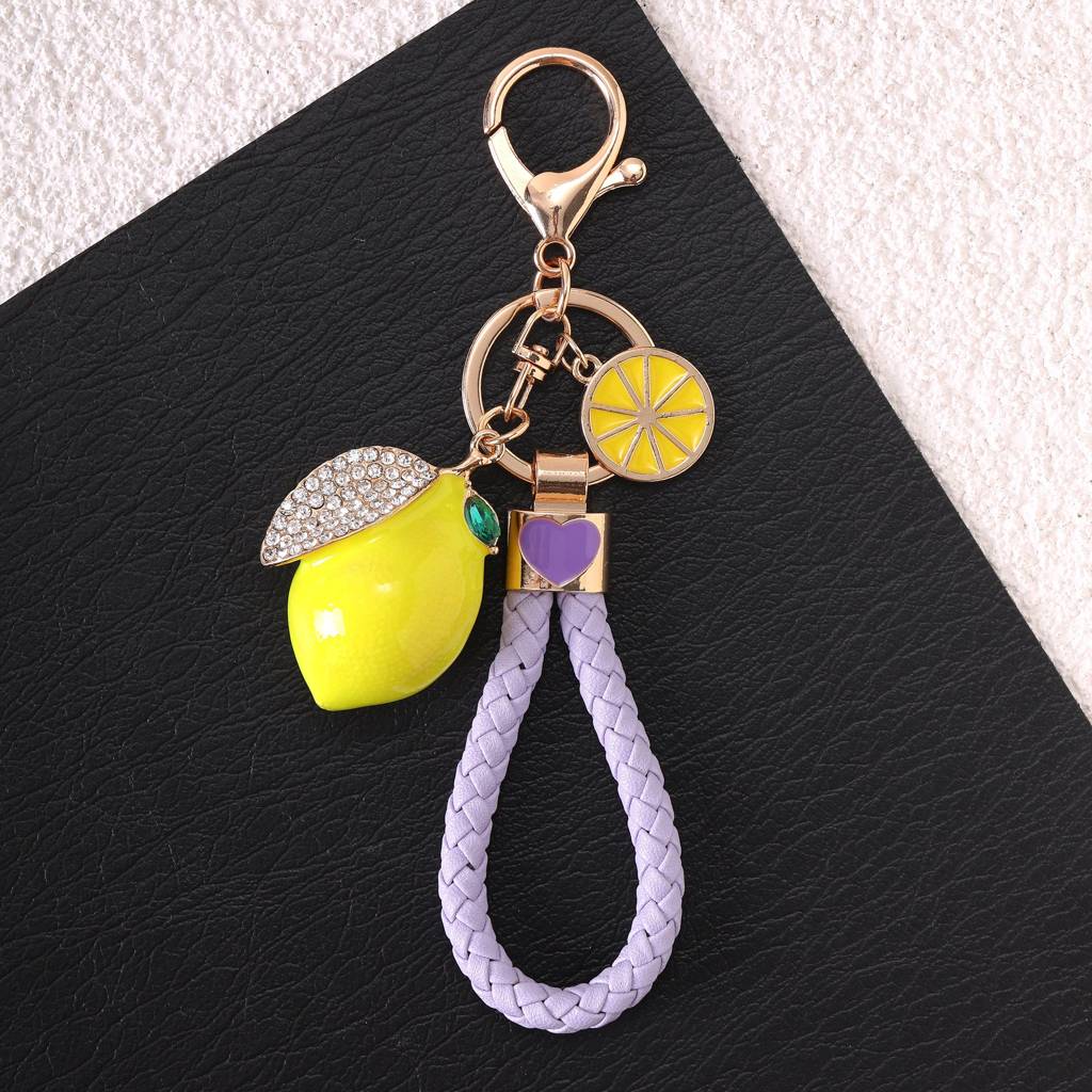 Zestie Lemon Bag Charm : C-BG-0043-G-PL