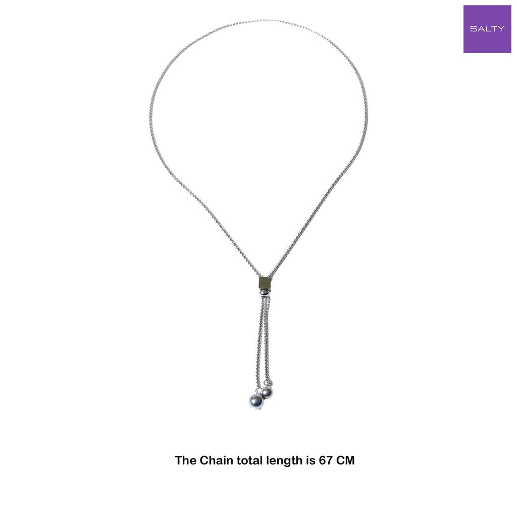 Satin Silver Tassel Chain : NS12478