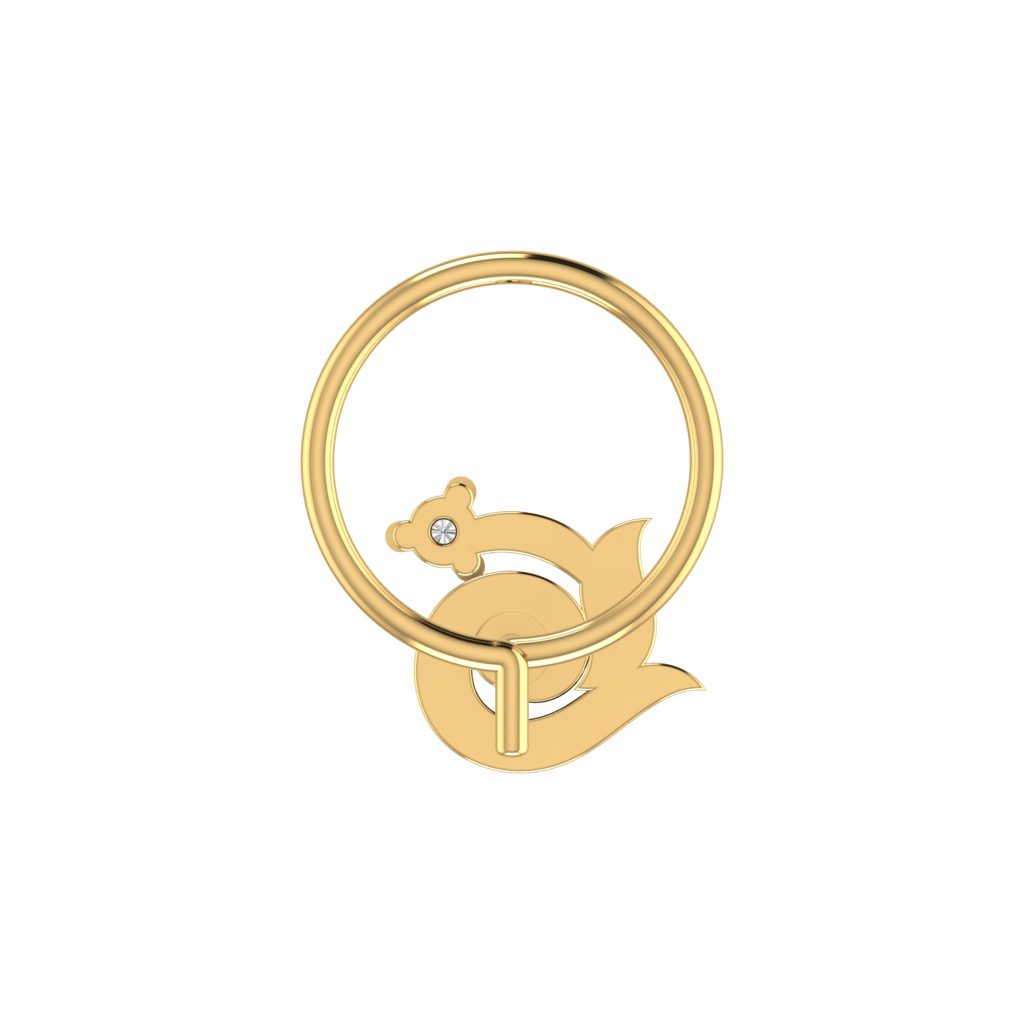 Avsar 9K Bis Hallmarked | Nosepin For Women/Girls |  Avno296 : AVNO296YC