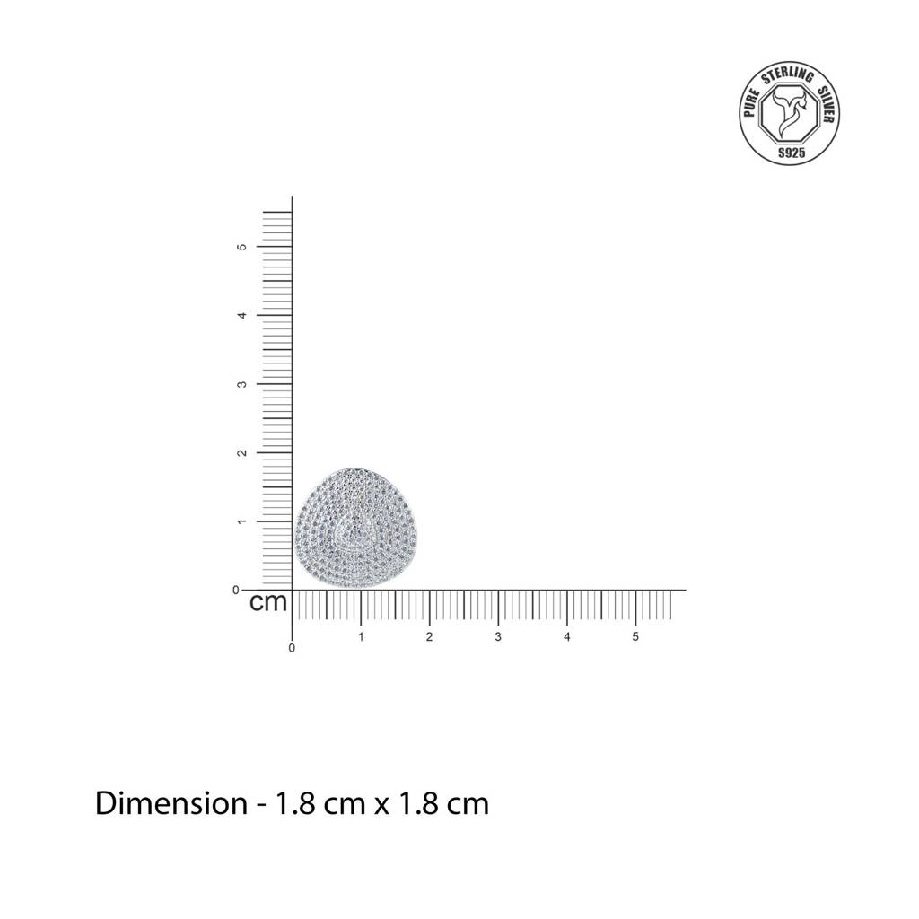 Shimmer Droplet Zircon Studs : TRSTL0176